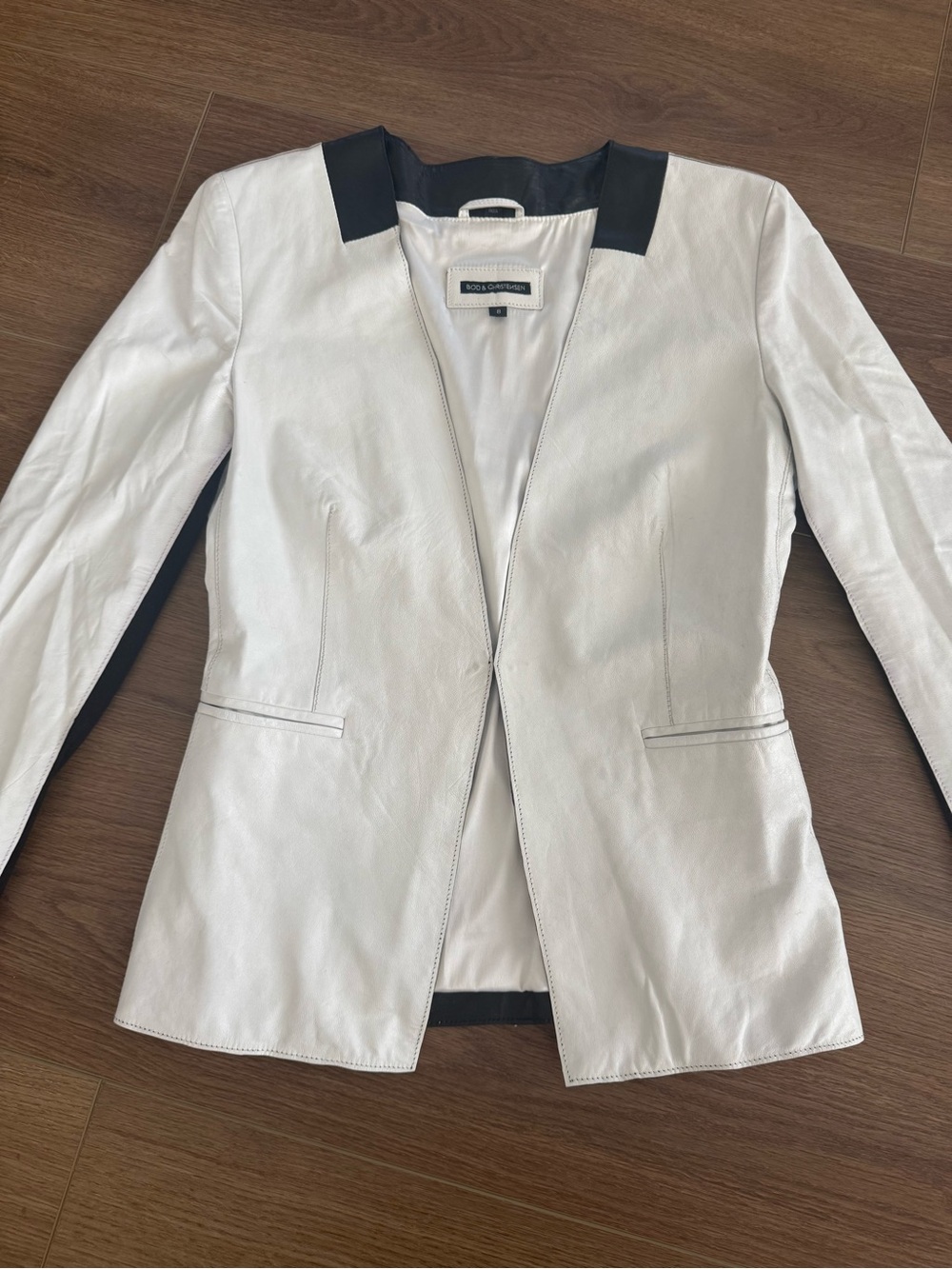 Bod & Christensen White Leather‎ Veral Jacket